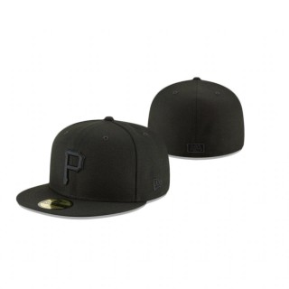 Pirates Black Blackout Basic 59Fifty Fitted Hat