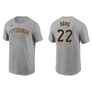 Henry Davis Pirates Gray Name & Number T-Shirt