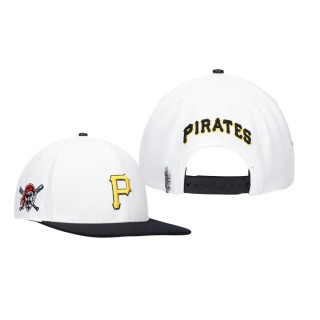 Pittsburgh Pirates White Black Logo Snapback Hat
