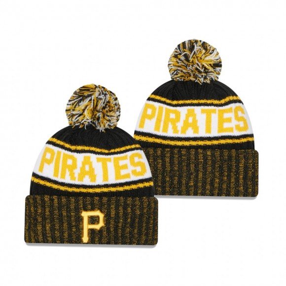 Pittsburgh Pirates Black Marl Cuffed Knit Hat