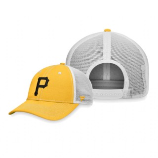Pittsburgh Pirates Gold White Sport Resort Trucker Snapback Hat