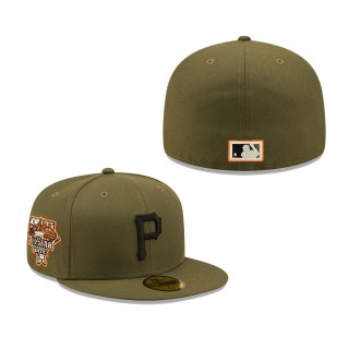 Pittsburgh Pirates 2006 All-Star Game Hunter Flame Undervisor 59FIFTY Fitted Hat Olive