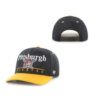Pittsburgh Pirates Retro Super Hitch Snapback Hat Black Gold
