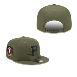 Men's Pittsburgh Pirates Green 2023 Armed Forces Day 9FIFTY Snapback Adjustable Hat