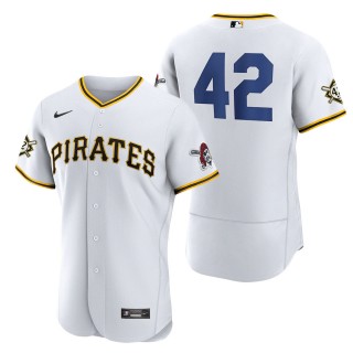 Men's Pittsburgh Pirates Jackie Robinson White Authentic Player Jersey