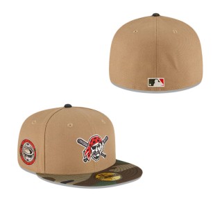 Pittsburgh Pirates Just Caps Camo Khaki Fitted Hat