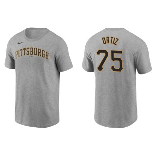 Men's Pittsburgh Pirates Luis Ortiz Gray Name & Number T-Shirt