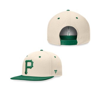 Men's Pittsburgh Pirates Natural Kelly Green St. Patrick's Day Two-Tone Snapback Hat