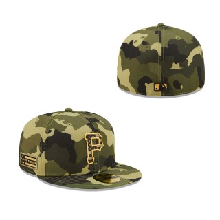 Pittsburgh Pirates New Era Camo 2022 Armed Forces Day 59FIFTY Fitted Hat