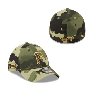Pittsburgh Pirates New Era Camo 2022 Armed Forces Day 39THIRTY Flex Hat