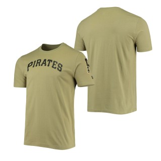 Pittsburgh Pirates Olive Brushed Armed Forces T-Shirt