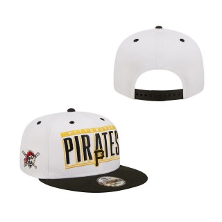 Pittsburgh Pirates Retro Title 9FIFTY Snapback Hat White Black