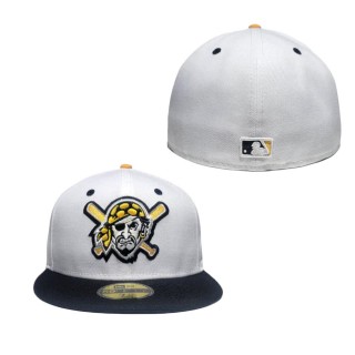 Pittsburgh Pirates White Yellow Black Alternate Logo 59FIFTY Fitted Hat