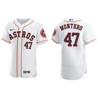 Men's Houston Astros Rafael Montero White Authentic Home Jersey