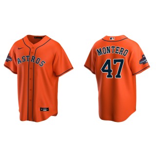 Rafael Montero Houston Astros Orange 2022 World Series Champions Alternate Replica Jersey