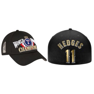 Rangers Austin Hedges Black 2023 World Series Champions Hat