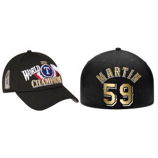 Rangers Brett Martin Black 2023 World Series Champions Hat