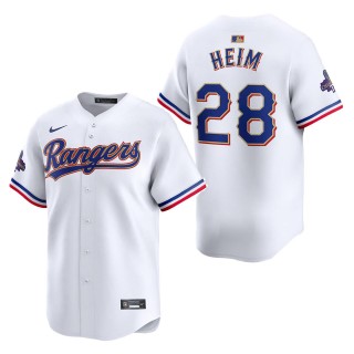 Texas Rangers Jonah Heim White 2024 Gold Collection Limited Player Jersey