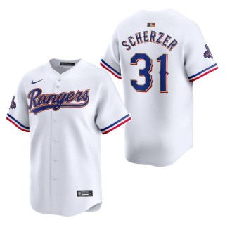 Texas Rangers Max Scherzer White 2024 Gold Collection Limited Player Jersey