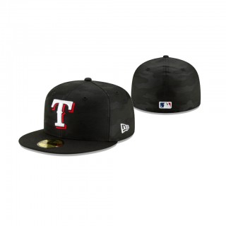 Rangers Midnight Camo Black 59FIFTY Fitted Hat