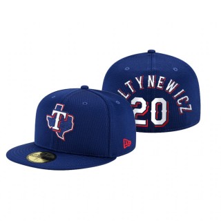 Rangers Mike Foltynewicz Royal 2021 Clubhouse Hat