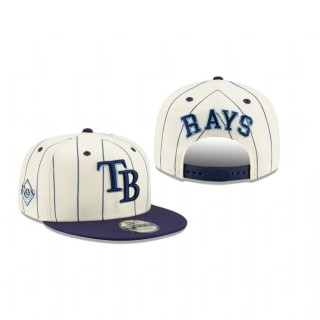 Tampa Bay Rays White Pinstripe 9FIFTY Snapback Hat