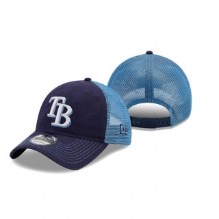 Tampa Bay Rays Navy Light Blue Team Fronted Trucker 9TWENTY Hat