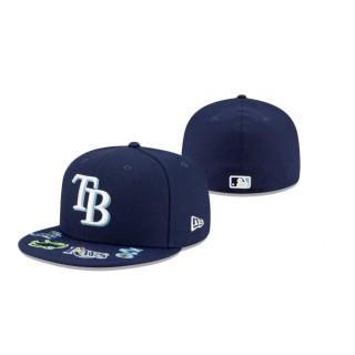 Rays Navy Visor Hit 59Fifty Fitted Hat