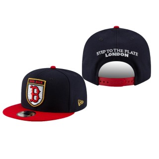 Boston Red Sox Navy Red 2019 London Series 9FIFTY Adjustable Snapback Hat