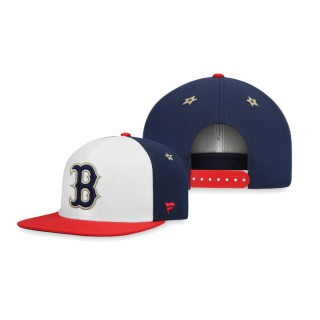 Boston Red Sox White Red Americana Snapback Hat