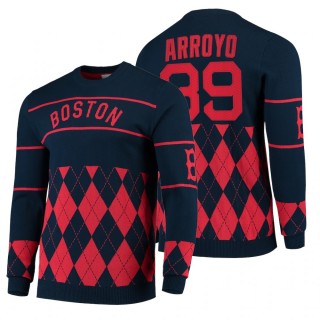 Boston Red Sox Christian Arroyo Navy 2021 Christmas Ugly Sweater