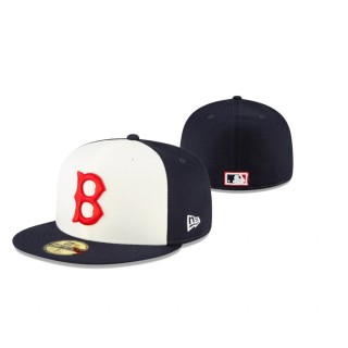 Red Sox White Navy Cooperstown Collection Hat