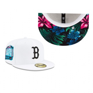Red Sox White Floral Under Visor 59FIFTY Hat