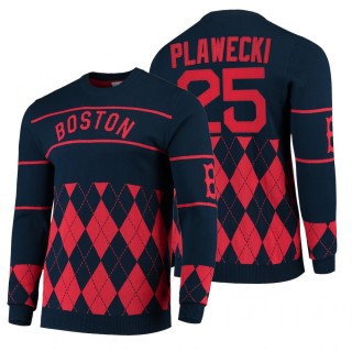Boston Red Sox Kevin Plawecki Navy 2021 Christmas Ugly Sweater