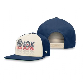 Boston Red Sox Cream Navy True Classic Gradient Snapback Hat