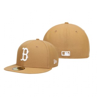 Red Sox Wheat White Tan 59FIFTY Fitted Cap