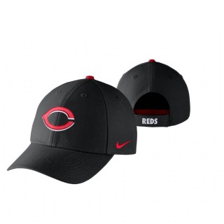 Cincinnati Reds Black Classic 99 Wool Performance Adjustable Hat