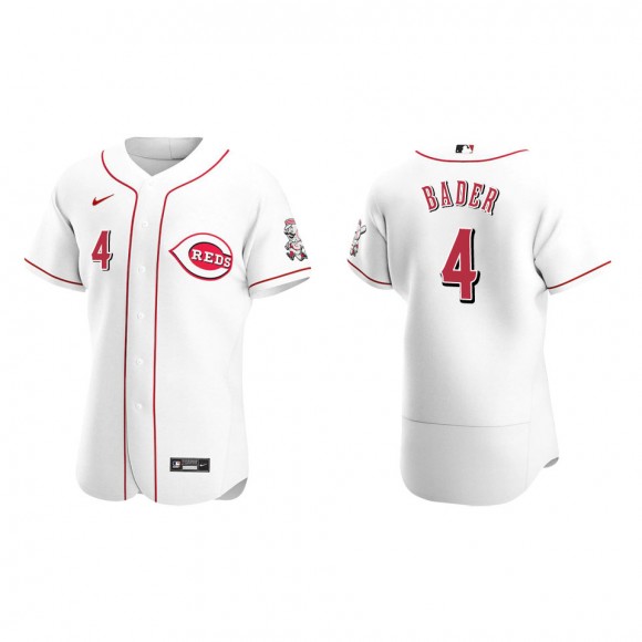 Harrison Bader Reds White Authentic Home Jersey