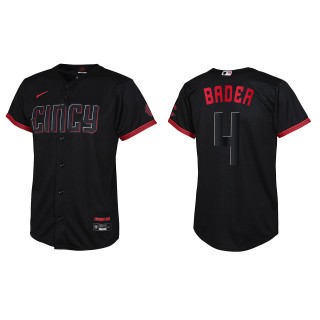 Youth Harrison Bader Reds Black City Connect Replica Jersey