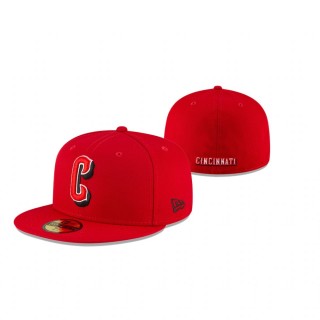 Reds Red Ligature 59FIFTY Hat