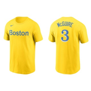 Men's Boston Red Sox Reese McGuire Gold City Connect Wordmark T-Shirt