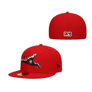 Richmond Flying Squirrels Red Authentic Collection Road 59FIFTY Fitted Hat
