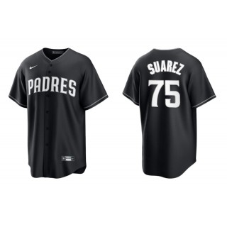 Men's San Diego Padres Robert Suarez Black White Replica Official Jersey