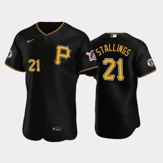 Roberto Clemente Day Pirates 58 Jacob Stallings Authentic Black Jersey