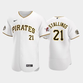 Roberto Clemente Day Pirates 58 Jacob Stallings Authentic White Jersey