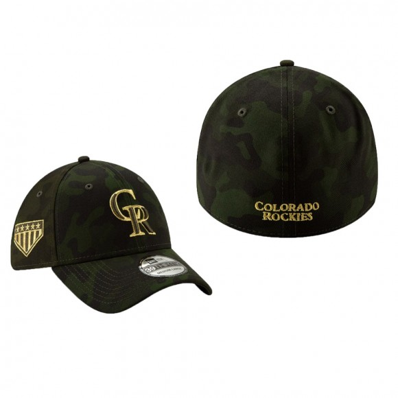 Colorado Rockies 2019 Armed Forces Day 39THIRTY Flex New Era Hat