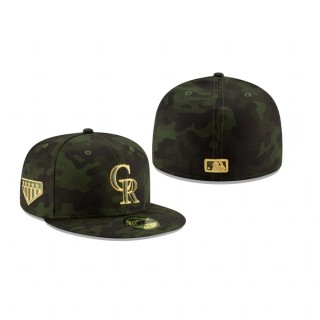 Colorado Rockies 2019 Armed Forces Day 59FIFTY Fitted On-Field Hat