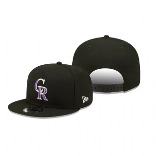 Colorado Rockies Black Banner Patch 9FIFTY Snapback Hat