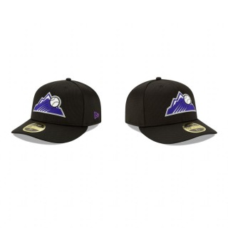 Rockies Clubhouse Black Low Profile 59FIFTY Fitted Hat