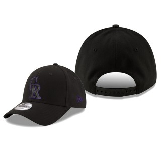 Colorado Rockies Black Momentum 9FORTY Adjustable Snapback Hat